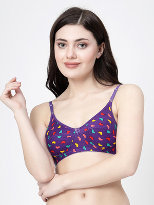 Docare LittleHeart Women Full Coverage Non Padded Bra(Purple)