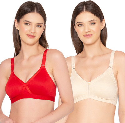 Groversons Paris Beauty Non-padded Combo Bra Women Full Coverage Non Padded Bra(Multicolor)