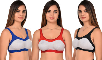 Zivosis Women Sports Non Padded Bra(Multicolor)
