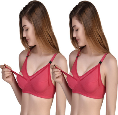 FASALVII Women Everyday Non Padded Bra(Red)