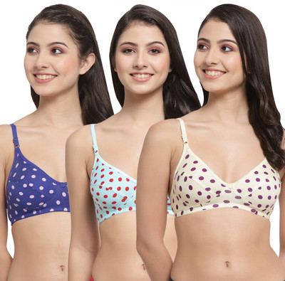 Docare YummyMino Women Everyday Non Padded Bra(Yellow, Blue, Blue)