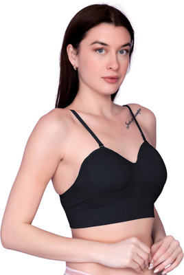 VIYES ENTERPRISE GBRA021 Women Full Coverage Lightly Padded Bra(Black)