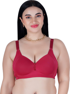 TWEENS Tweens Women's Plus Size Lightly Padded Full Coverage M-Frame Minimiser Bra Women Minimizer Lightly Padded Bra(Red)