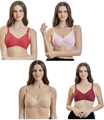 Aashi Fashion Hub Women T-Shirt Non Padded Bra(Multicolor)