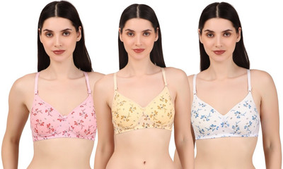 Trakudi Women Push-up Lightly Padded Bra(Multicolor)