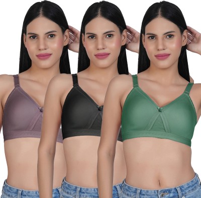 Shyam Sons FLAIR Softline Women Minimizer Non Padded Bra(Brown, Black, Green)