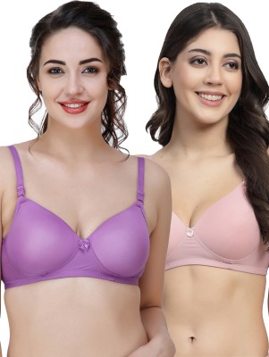 COLLEGE GIRL CGPAD1208-CGPAD1221 Women T-Shirt Lightly Padded Bra(Purple, Pink)