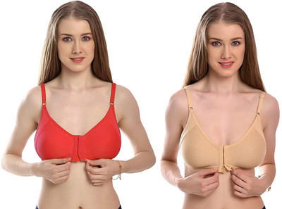 viyan fashion FRONT HOOK OPEN BRA - MULTICOLOUR 2 PIECE Women Everyday Non Padded Bra(Multicolor)
