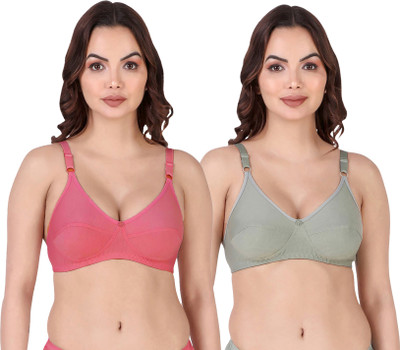 Beach Curve Rinki Bra Women Minimizer Non Padded Bra(Red, Green)