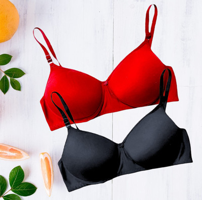 Piylu Women Full Coverage Lightly Padded Bra(Multicolor)
