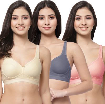 COLLEGE GIRL CG1215 Women Minimizer Lightly Padded Bra(Beige, Grey, Pink)