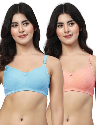 LILY inimad Women Bralette Non Padded Bra(Blue, Pink)