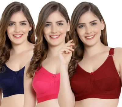 Avyaya Women Bra Women Full Coverage Non Padded Bra(Multicolor)
