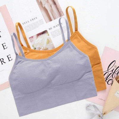 Crusila Women Sports Lightly Padded Bra(Grey, Yellow)