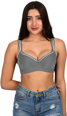 Bare Dezire Women Push-up Heavily Padded Bra(Grey)