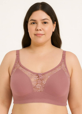 elina crafted from cotton and hosiery materia stretchable fit Women Full Coverage Non Padded Bra(Maroon)