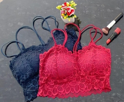 VS Beauti 527 NET BRA Women Bralette Lightly Padded Bra(Multicolor)