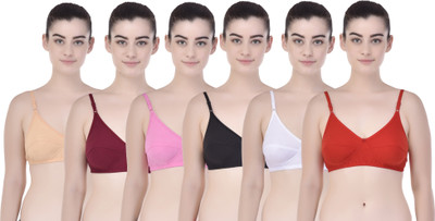 Yana Women Full Coverage Non Padded Bra(Red, White, Pink, Maroon, Gold, Black)