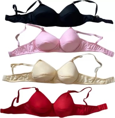 NAVRISE Women Everyday Lightly Padded Bra(Black, Pink, Yellow, Red)