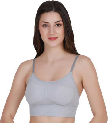 GURED Women Cami Bra Lightly Padded Bra(Grey)