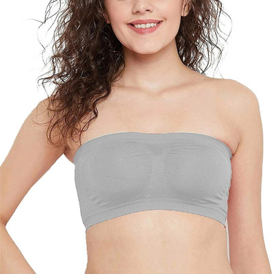 Kalavrund Creation Inner Sense Women Bandeau/Tube Non Padded Bra(Grey)