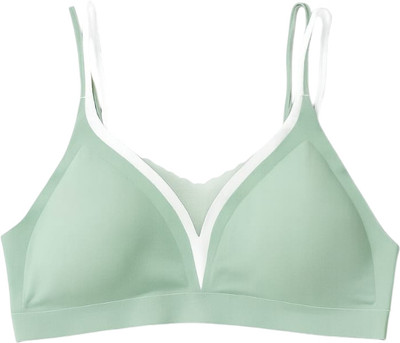 Chic chams Womens Seamless, Soft Wireless Comfort Bra,Tshirt Bra, Pack 1 Women Everyday Lightly Padded Bra(Light Green)