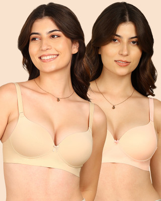 KOMLI Komli Bonded Polyamide Push-Up 3/4 Coverage Maximiser Bra (Level 2 Padding) Women Push-up Heavily Padded Bra(Multicolor)