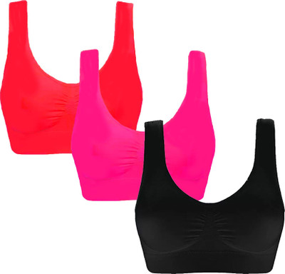 LIRENA Women Sports Non Padded Bra(Multicolor)