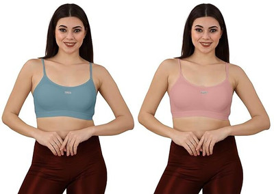 primetreads Women Everyday Lightly Padded Bra(Blue, Pink)
