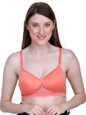 ORENZEE INNER Women Push-up Lightly Padded Bra(Orange)