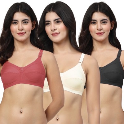 LILY 306 Women Minimizer Non Padded Bra(Brown, Beige, Black)