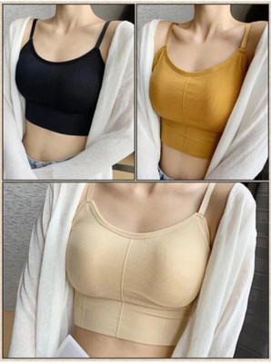 MAHEK CREATIVE fANCY FREE SIZE BRA Women Cami Bra Lightly Padded Bra(Multicolor)