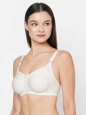 Planetinner Full Coverage bra in Cotton Lycra Fabric Women Full Coverage Non Padded Bra(White)