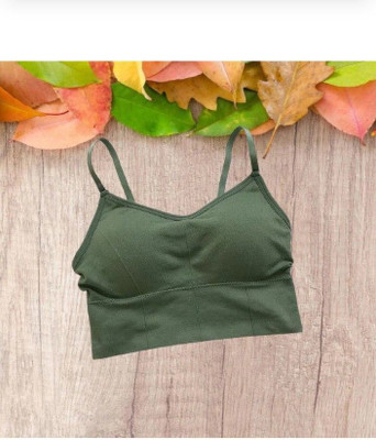 BRANKLY URJA Women Cami Bra Lightly Padded Bra Women Cami Bra Lightly Padded Bra(Green)