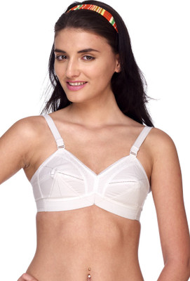 SONA Women Ultimate Full Coverage Non-Padded Everyday Regular Bra With Elastic Straps Women Full Coverage Non Padded Bra(White)