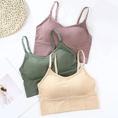 IUGA Women Sports Lightly Padded Bra(Brown, Green, Beige)