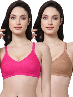 Shyam Sons FLAIR Forever Women Everyday Non Padded Bra(Pink, Brown)