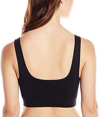 FFive Cotton Non Padded Non-Wired Air Sports Bra for Women Women Everyday Non Padded Bra(White, Black)