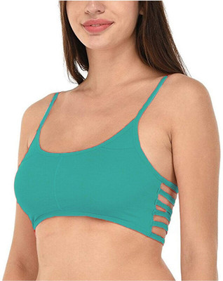 Unique Style 6 Strap Bra Women Cage Bra Lightly Padded Bra(Light Green)