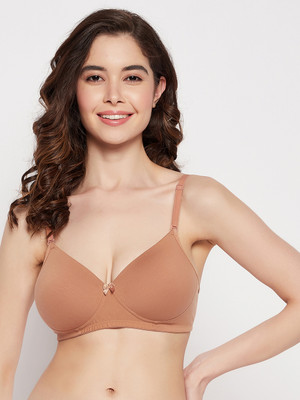 Clovia Women T-Shirt Lightly Padded Bra(Beige)