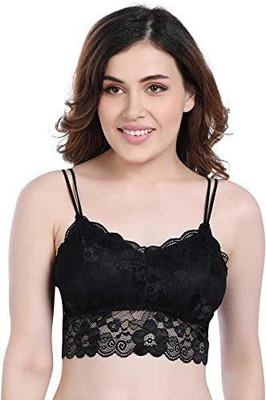 Unique Style Unique Style Women's Bralette Lightly Padded Fancy Bra Women Bralette Lightly Padded Bra(Black)