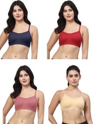 LILY 3321 Women Sports Non Padded Bra(Maroon, Blue, Maroon, Pink)