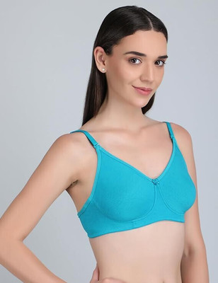 Danny Fashion Soft Hold Straps with Gentle Support Everyday Bra Women Full Coverage Lightly Padded Bra(Blue)