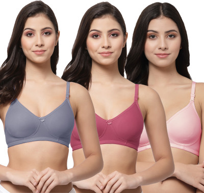 COLLEGE GIRL CG1301 Women T-Shirt Non Padded Bra(Blue, Maroon, Pink)