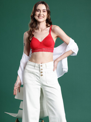 Dressberry Women Everyday Lightly Padded Bra(Red)