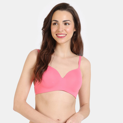 ZIVAME Women T-Shirt Lightly Padded Bra(Pink)