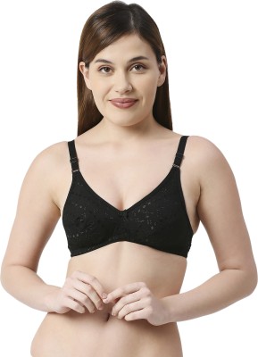 JULIET Women Everyday Non Padded Bra(Black)