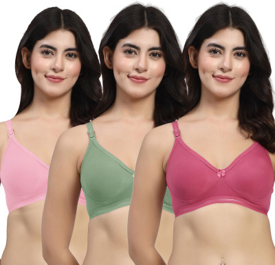 LILY ithsirdMino Women T-Shirt Non Padded Bra(Purple, Green, Pink)