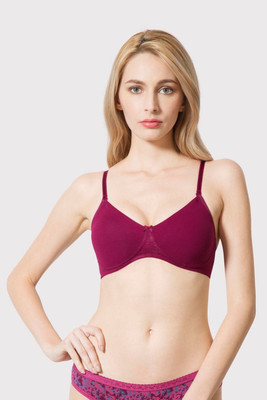 VAN HEUSEN Antibacterial And Non Padded 16 Hours Of Comfort Women Full Coverage Lightly Padded Bra(Maroon)