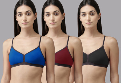 Beach Curve Veni Bra Women Minimizer Non Padded Bra(Blue, Maroon, Black)